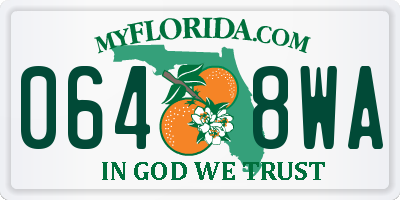 FL license plate 0648WA