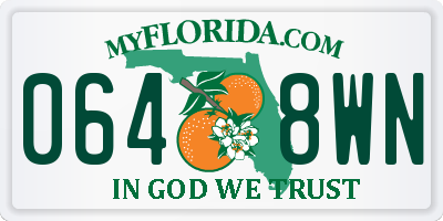 FL license plate 0648WN