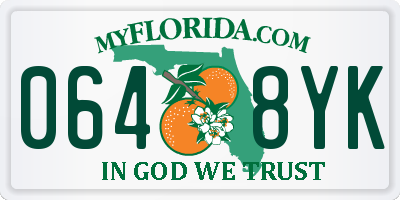 FL license plate 0648YK