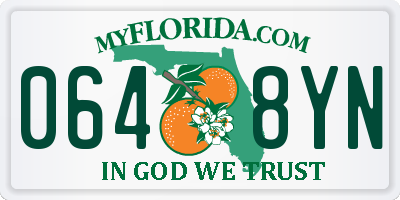 FL license plate 0648YN