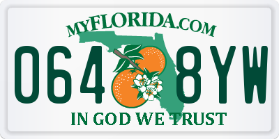 FL license plate 0648YW