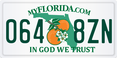 FL license plate 0648ZN