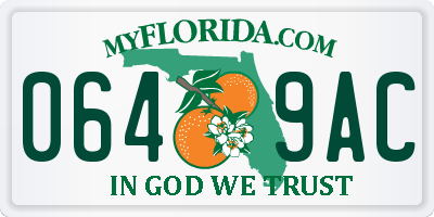 FL license plate 0649AC