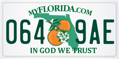 FL license plate 0649AE