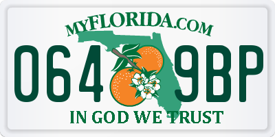 FL license plate 0649BP