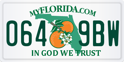 FL license plate 0649BW