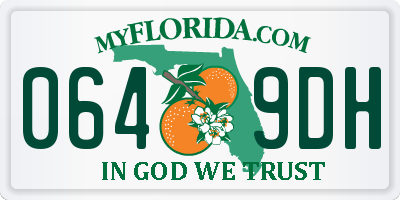 FL license plate 0649DH
