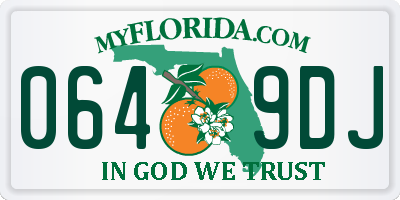 FL license plate 0649DJ