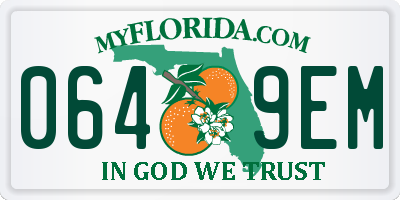 FL license plate 0649EM