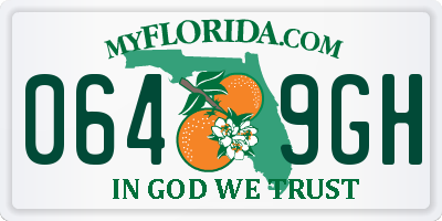 FL license plate 0649GH