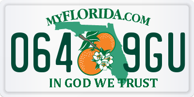 FL license plate 0649GU