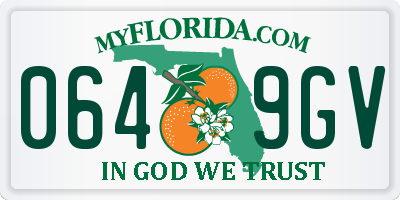 FL license plate 0649GV