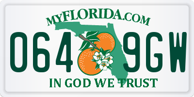 FL license plate 0649GW