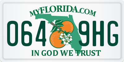 FL license plate 0649HG