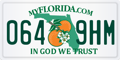 FL license plate 0649HM