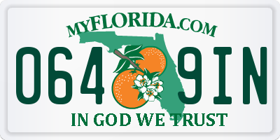 FL license plate 0649IN