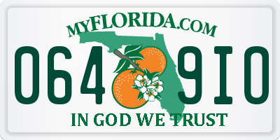 FL license plate 0649IO