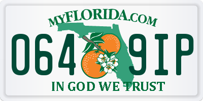 FL license plate 0649IP