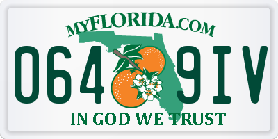 FL license plate 0649IV