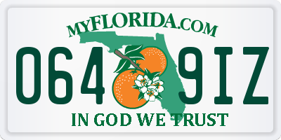FL license plate 0649IZ
