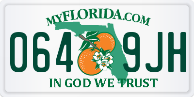 FL license plate 0649JH