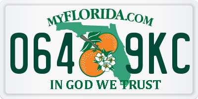 FL license plate 0649KC