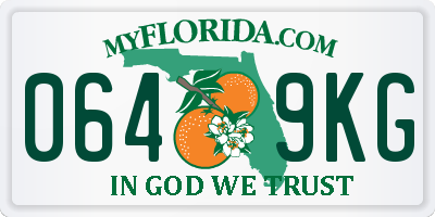 FL license plate 0649KG