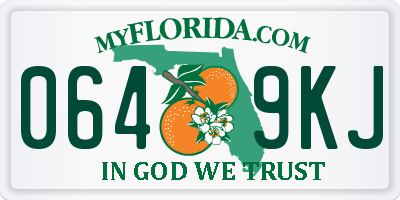 FL license plate 0649KJ