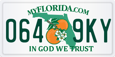 FL license plate 0649KY
