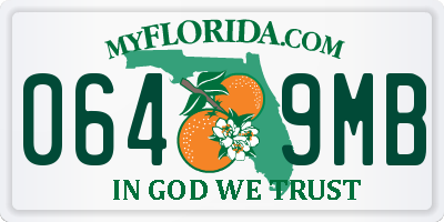 FL license plate 0649MB