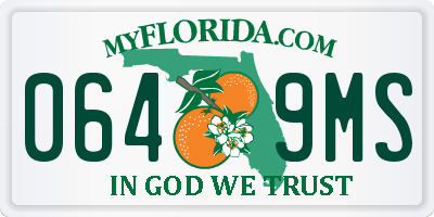 FL license plate 0649MS