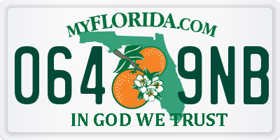 FL license plate 0649NB