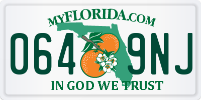 FL license plate 0649NJ
