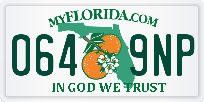FL license plate 0649NP