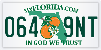 FL license plate 0649NT