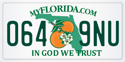 FL license plate 0649NU