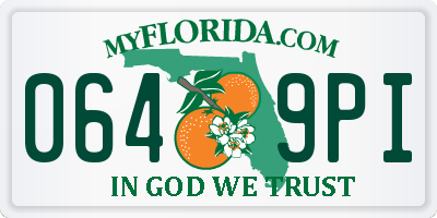 FL license plate 0649PI