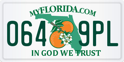 FL license plate 0649PL