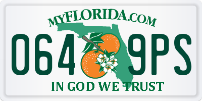 FL license plate 0649PS