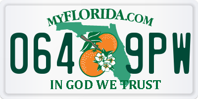 FL license plate 0649PW