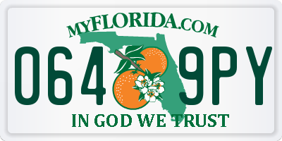 FL license plate 0649PY