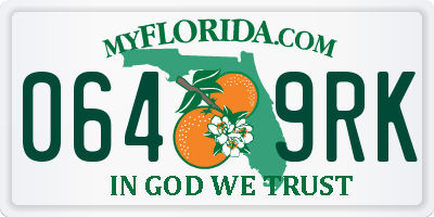 FL license plate 0649RK