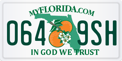 FL license plate 0649SH