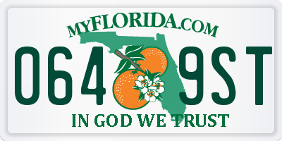 FL license plate 0649ST