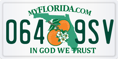 FL license plate 0649SV