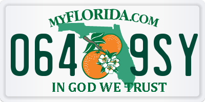 FL license plate 0649SY