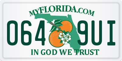 FL license plate 0649UI