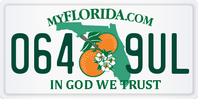 FL license plate 0649UL