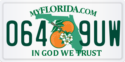 FL license plate 0649UW