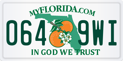 FL license plate 0649WI